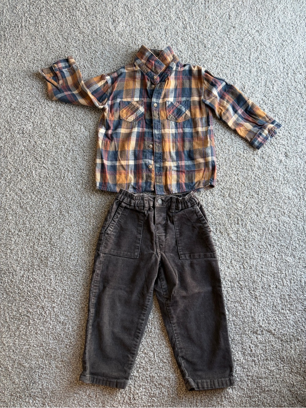 H&M Dark Gray Corduroy Joggers for Kids